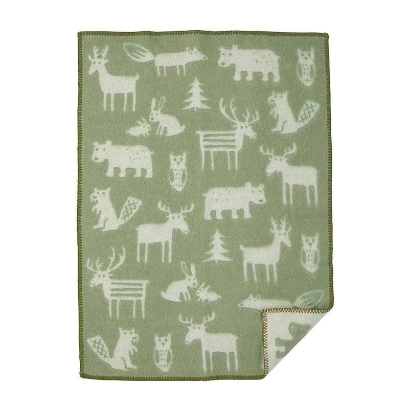 Barnfilt Ull Forest Lime Blossom 65x90 cm