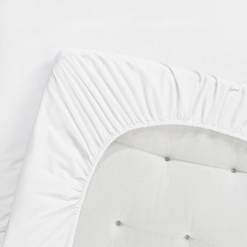 Dra-på-lakan i Egyptisk Bomull 180x200 cm Vit