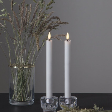 LED Antikljus 2-pack Flamme Rustic 25 cm